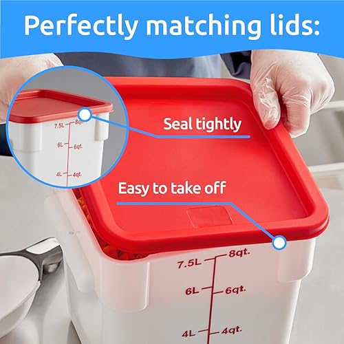 Miniatura 3 de CUSINIUM Contenedor de almacenamiento de alimentos de 8qt con tapa