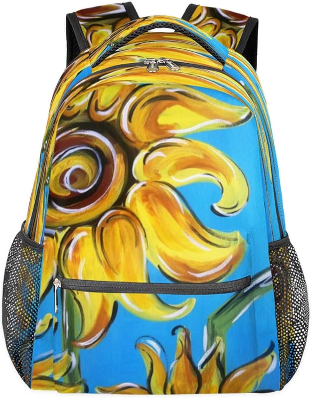 Mochilas de pintura a óleo para mulheres e homens, mochila escolar de girassol para meninos e meninas adolescentes, mochilas para laptop para faculdade de trabalho, mochila de viagem à prova d'água mochila para caminhada, Multicor, Medium em oferta na Shopee Mochilas de pintura a óleo para mulheres e homens, mochila escolar de girassol para meninos e meninas adolescentes, mochilas para laptop para faculdade de trabalho, mochila de viagem à prova d'água mochila para caminhada, Multicor, Medium em oferta na Shopee