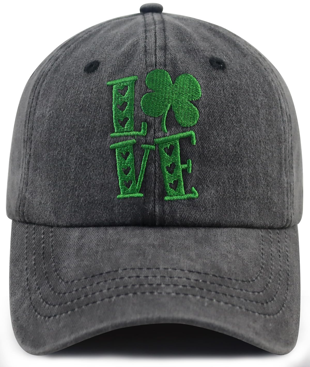 Xpayzere St Patricks Day Hat for Women Men, Funny Adjustable Cotton Embroidered Green Lucky Baseball Cap