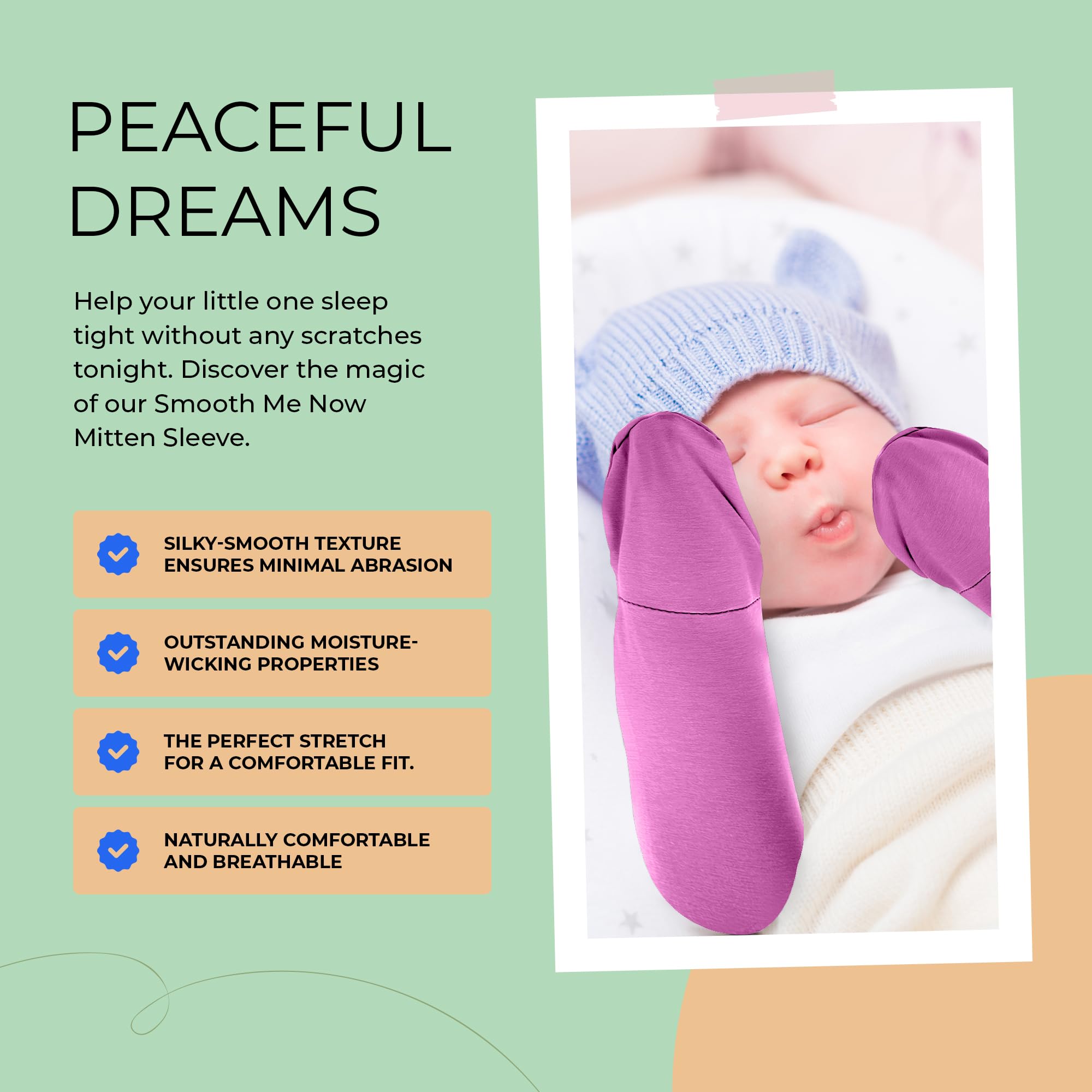 Smooth Me Now Eczema Scratch Sleeves and Mittens for Babies and Toddlers | 1 Pack Eczema Sleeves with Soft Mitts to Stop Scratching | 3m-6 (Pink, 18M)