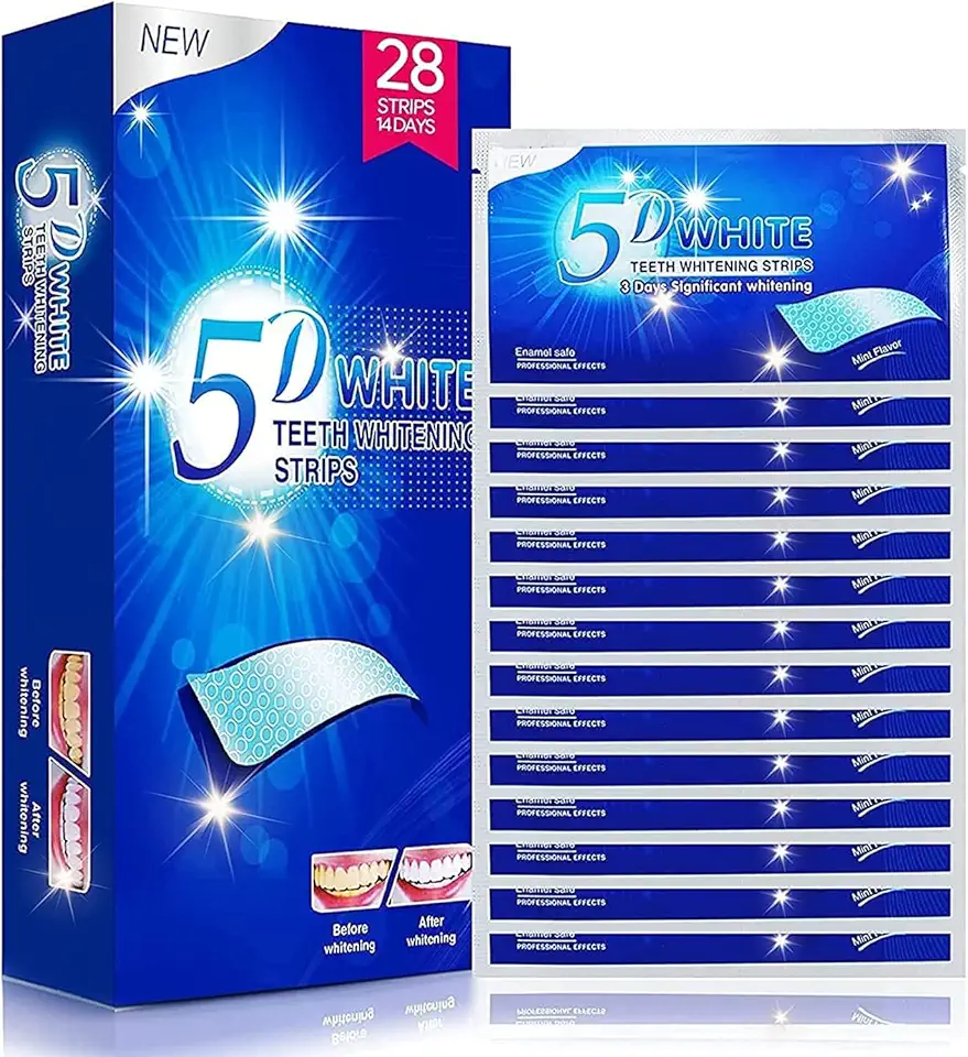 Teeth Whitening Strips, 28 Pcs Whitening Strips for Teeth Sensitive, Effective and Safe Whiting Stripes Reduced Sensitivity White-Strips, Helps Remove Smoking/Coffee/Soda/Wine Stain (14 Treatments)
