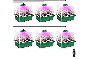 MIXC Seed Starter Tray with Grow Light: 6-Pack Seedling Kit for Successful Seed Starting