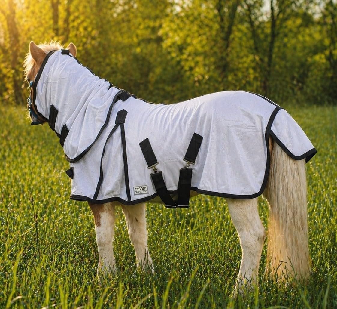Fliegendecke + Halsteil, abnehmbar Netz fest 65 70 75 80 85 90 95 100 cm Minishetty Falabella Shetty Fohlen Tysons Breeches (90 cm)