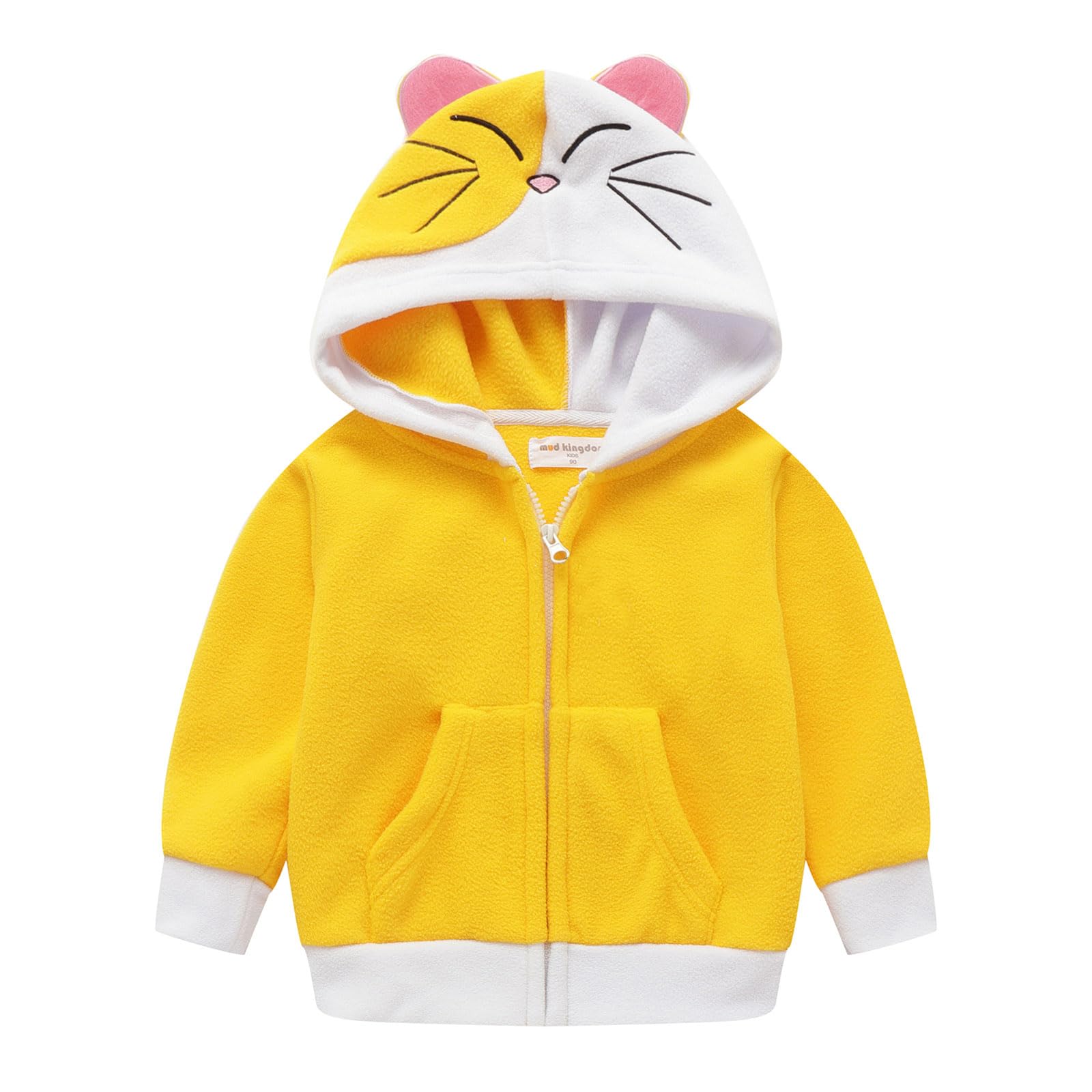 Mud Kingdom Fleece Hoodies Jacket for Boys Girls Full Zipper Long Sleeve Happy Halloween