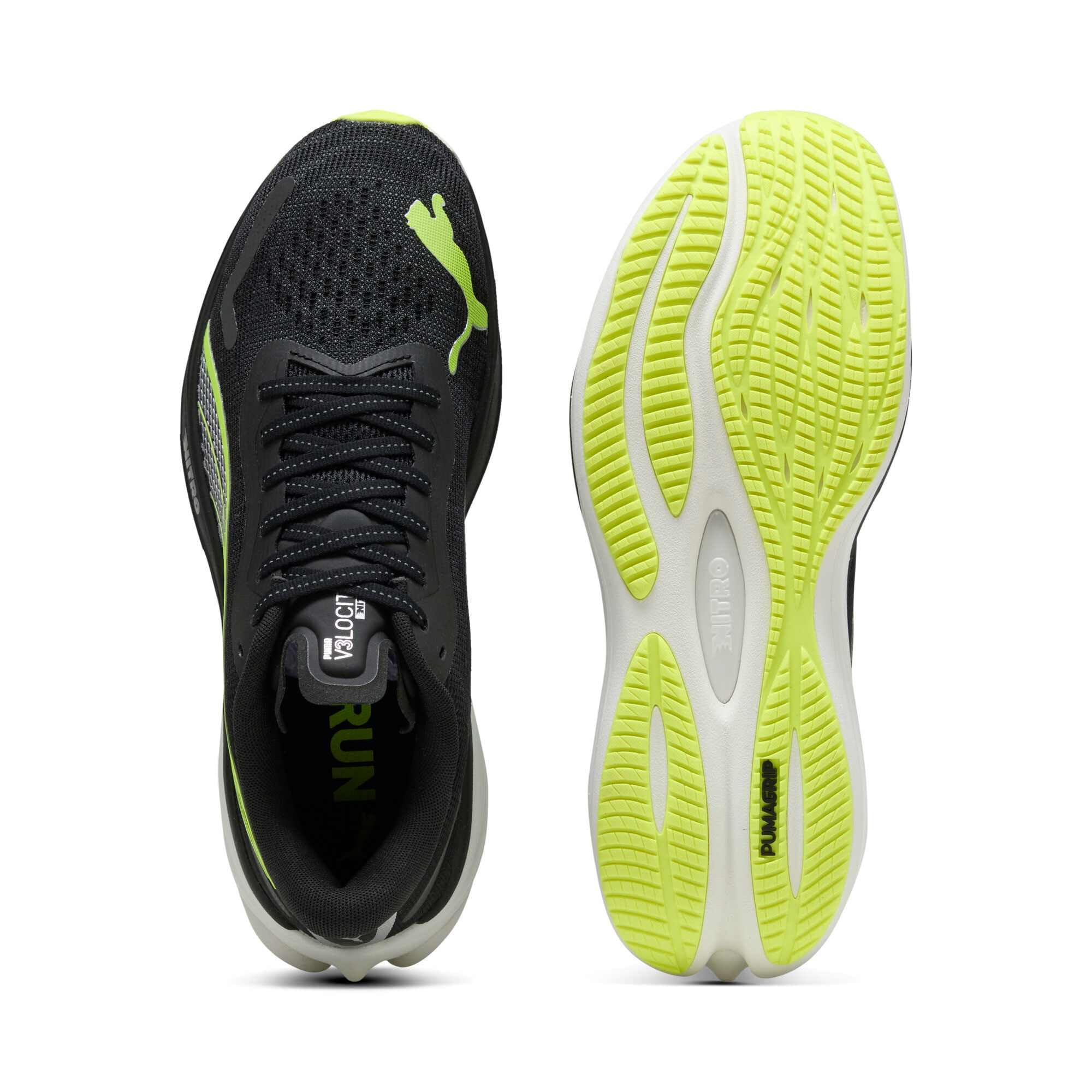 Puma Velocity Nitro 3 Zapatillas para Correr Zapatilla Neutral Hombres puma Black-Yellow Alert