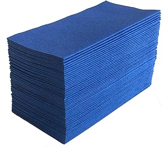 Peachicha Disposable Linen-Feel Guest Napkins,Paper Napkin,Disposable Cloth,Hand Towels for Kitchen, Bathroom, Parties, Weddings,Pack of 100,Blue