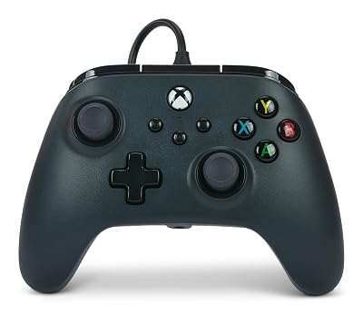 PowerA Wired Controller for Xbox Series X|S - Black, gamepad, wired video game controller, gaming controller, works with Xbox One and Windows 10/11