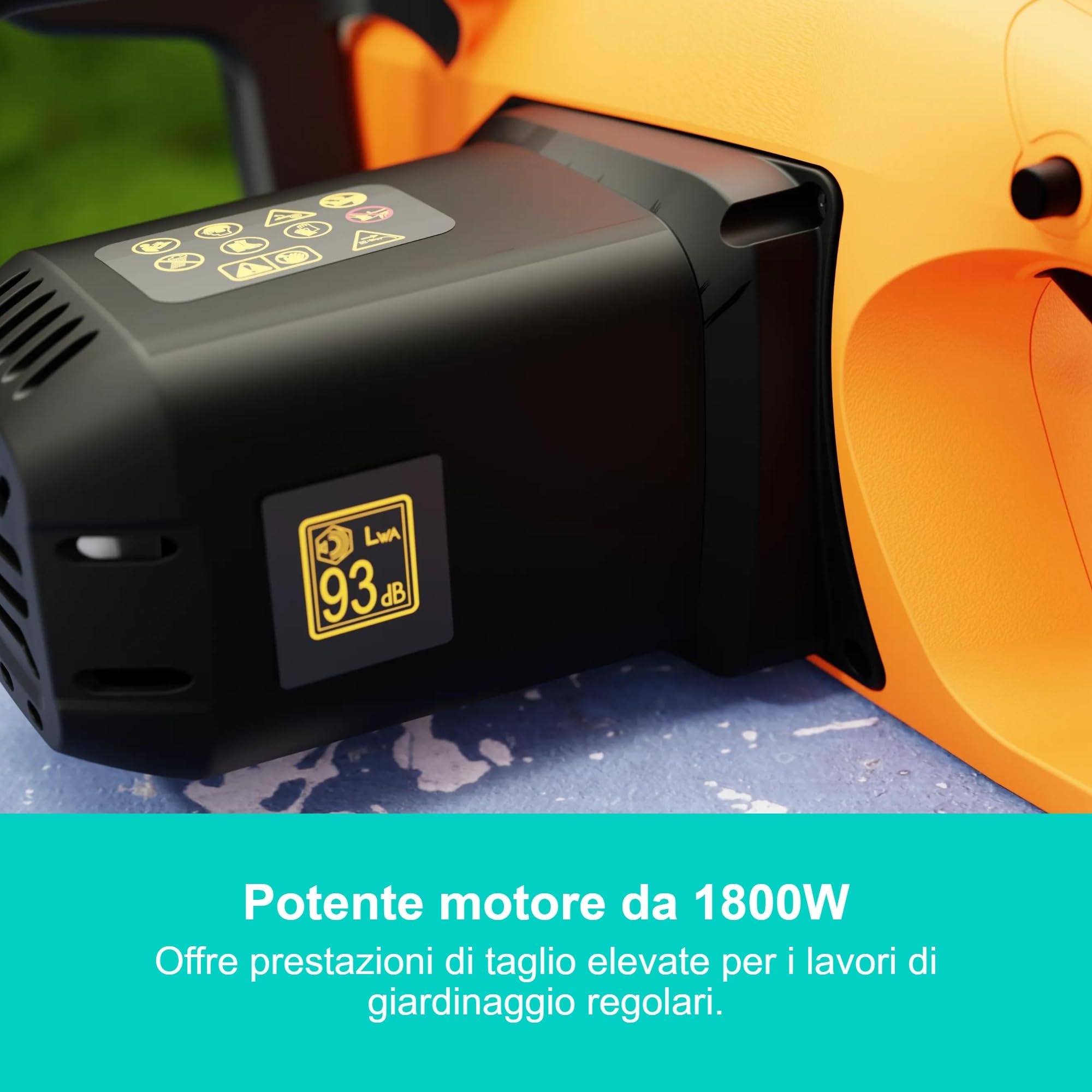 BLACK+DECKER Motosega elettrica con filo da 1800W, 35cm, con freno catena, BECS1835-QS