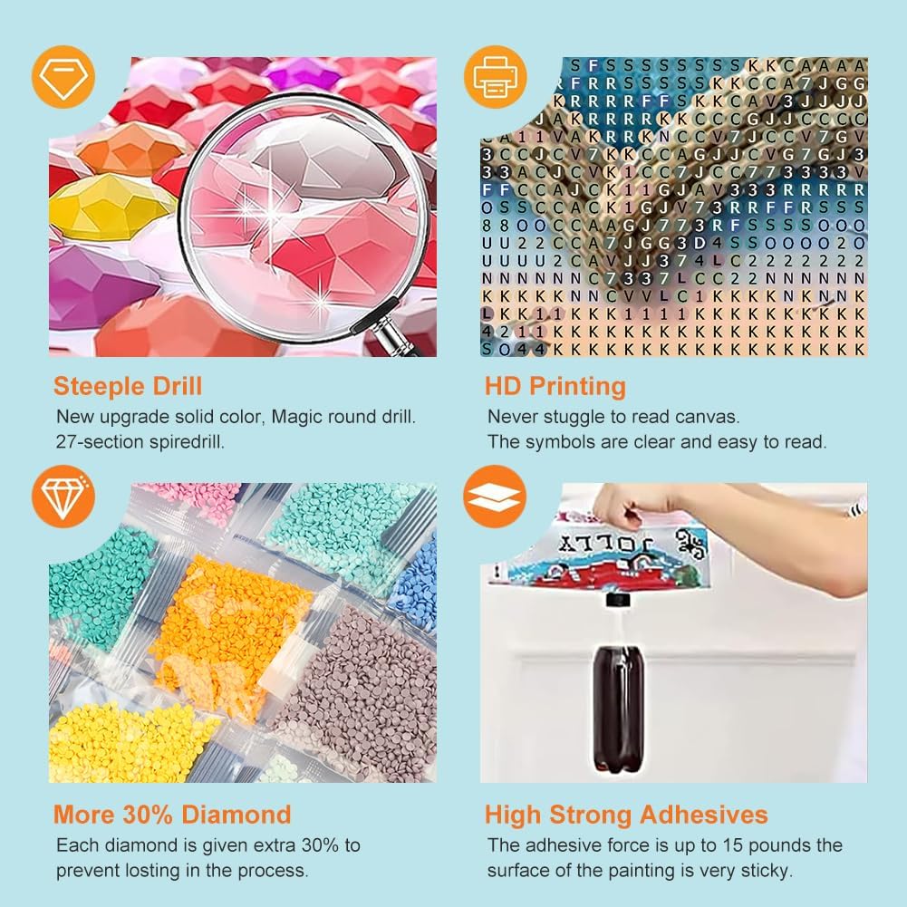 WSLWXSHM Diamond Painting Kits for Adults Seaside Scenery, Round Full Drill Diamond Art Kits, 5D DIY Paint with Diamonds Crafts for Home Wall Decoration Gifts 12×12Inch, Seashell image 3
