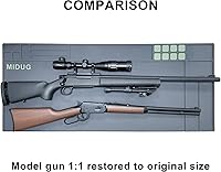 Vista 5 de Alfombrilla de limpieza grande de 43 x 18 pulgadas, de goma antideslizante, magnética, acolchada, alfombrilla de limpieza para rifle de escopeta