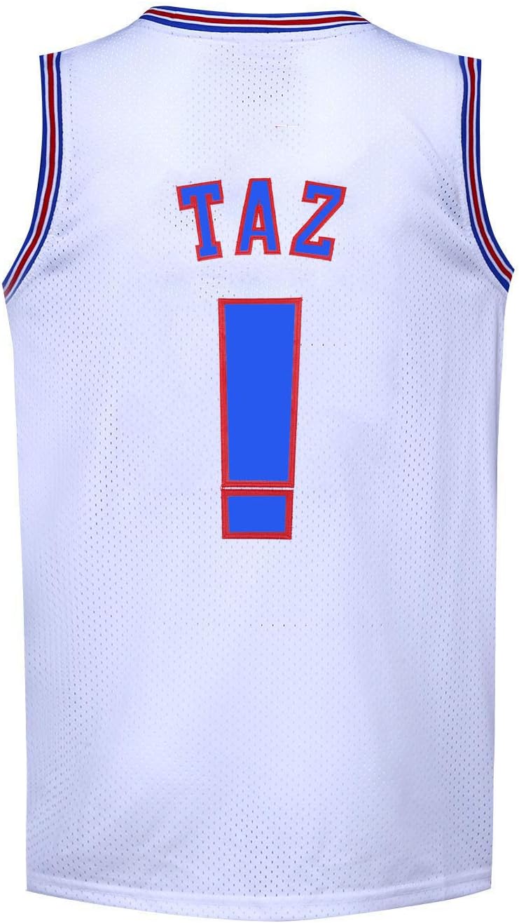 BOROLIN Mens Basketball Jersey TAZ Moive Space Sports Shirts 90s Hiphop Party Clothing