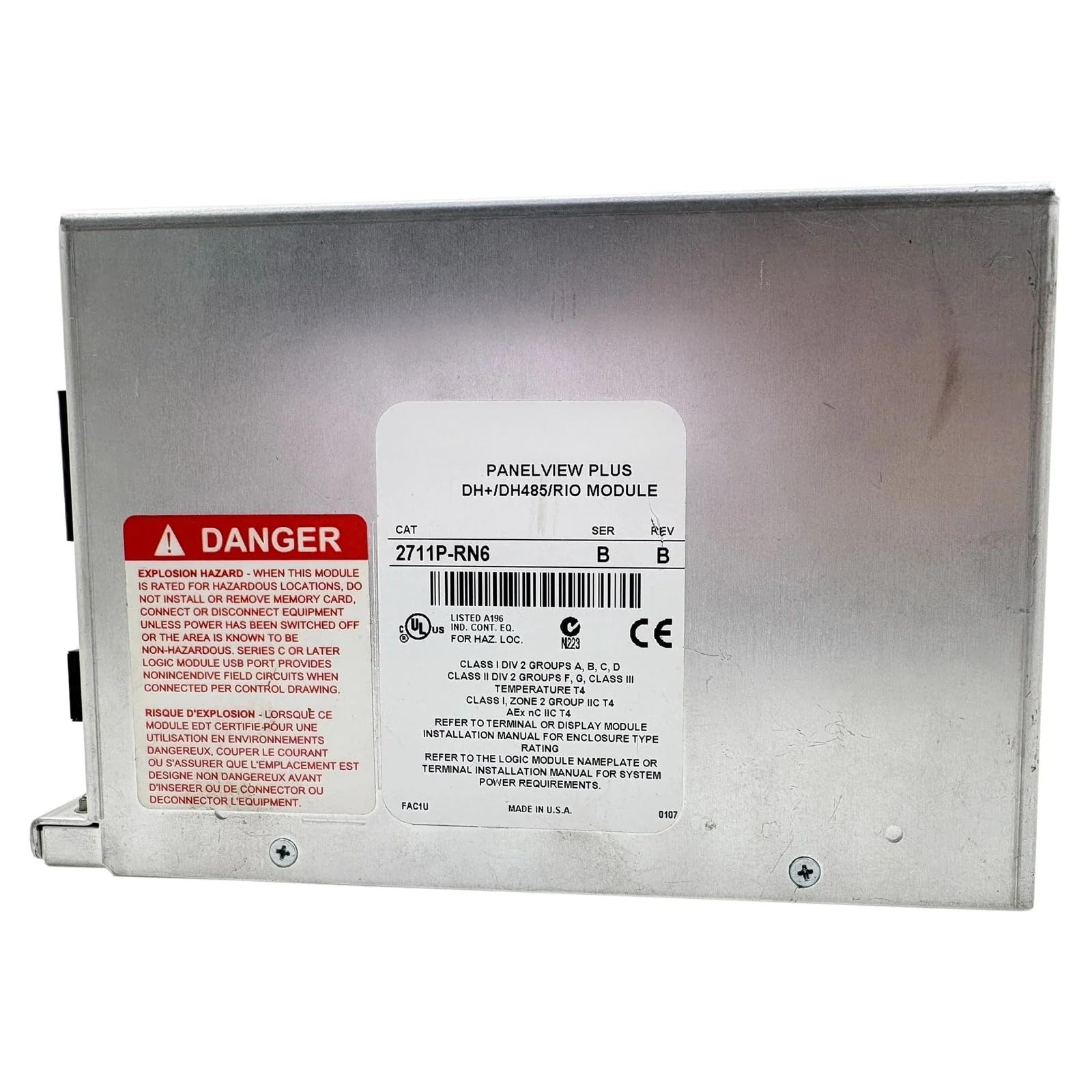 [2711P-RN6] Modulo di comunicazione industriale PanelView Plus, DH+/DH485/RIO, DH+ a 1 porta e Rio, DH-485 a 1 porta, compatibile con terminali PanelView Plus, serie 700-1500