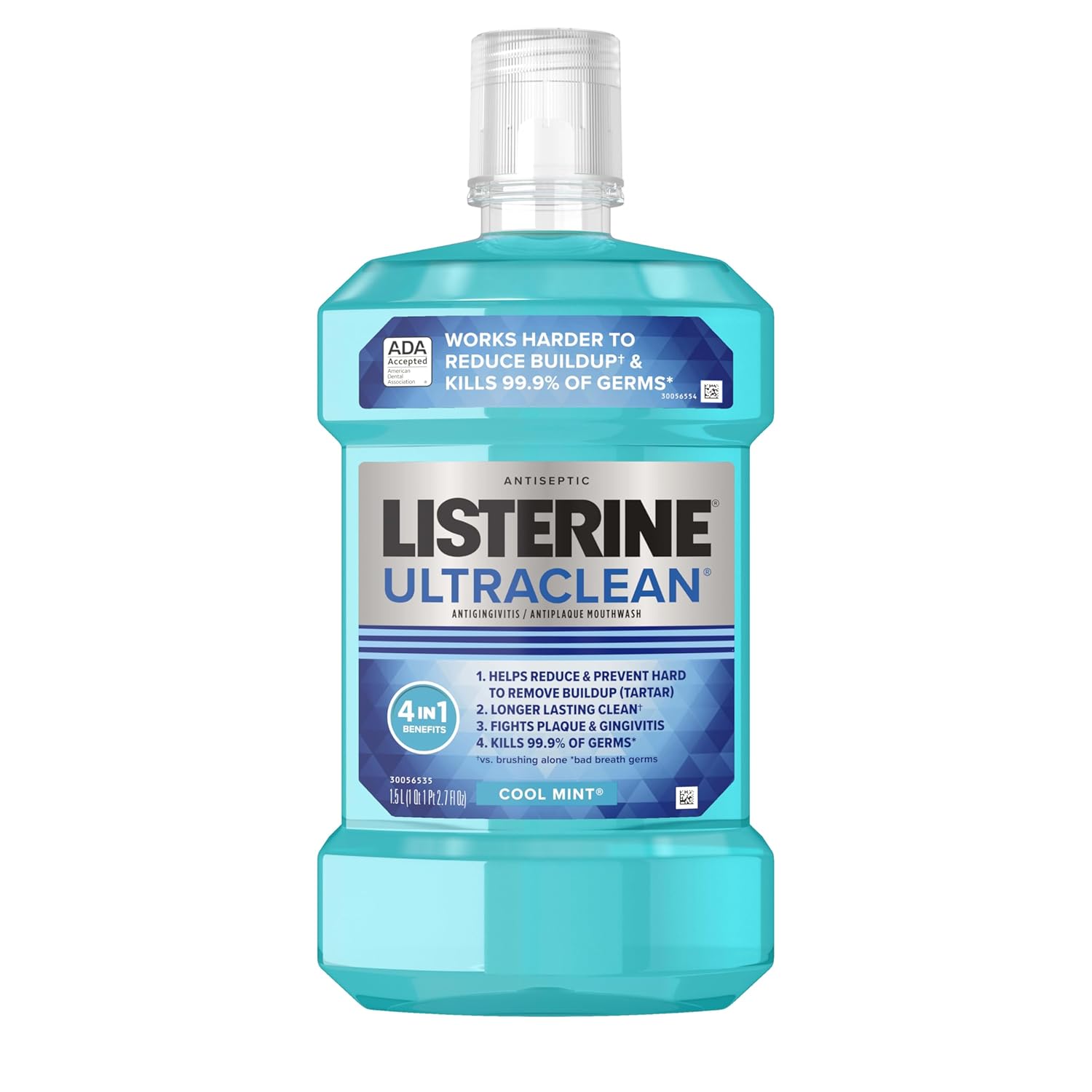 pack of 5. similar Listerine Ultraclean Oral Care Antiseptic Mouthwash, Everfresh Technology to Help Fight Bad Breath, Gingivitis, Plaque & Tartar, ADA-Accepted Tartar Control Oral Rinse, Cool Mint, 1.5 L 50.7 Fl Oz (Pack of 1)
