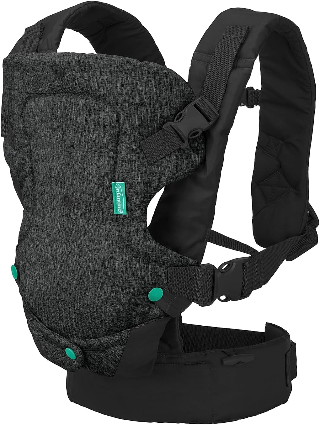Infantino Flip Advanced 4-IN-1 Convertible Baby Carrier For 0+ months babies, 3.6 - 14.5 KG Black