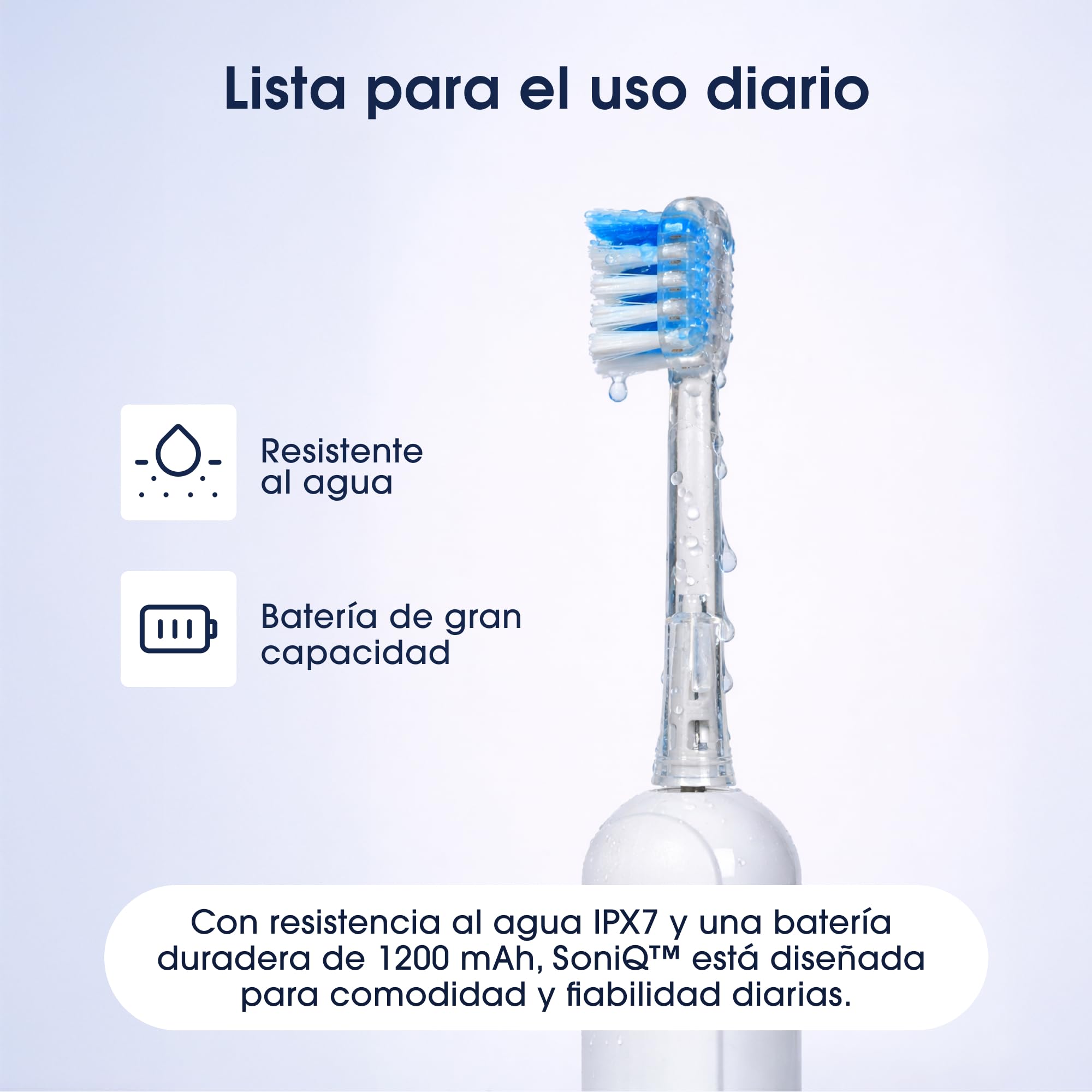 ZENT SoniQ Cepillo de dientes eléctrico sónico 2en1 | Ultrasonido 38.400 VPM Oscilación, IPX7, 4 modos, cepillo electrico con LCD, estuche de viaje, cable USB-C, 30 días batería
