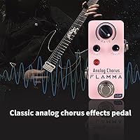 Vista 106 de FLAMMA FC05 Mini pedal de modulación con brida de coro Trémolo Phaser Vibrato Rotary Liquid Autowah Stutter Ring LowBit