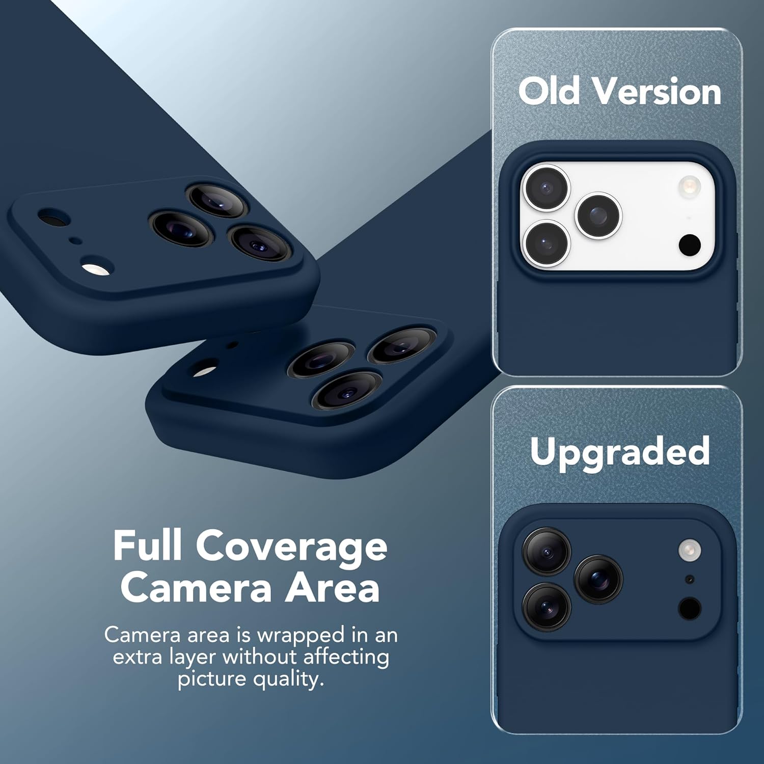 Magnetic for iPhone 17 Pro Case, Compatible with MagSafe, [Full Camera Protection][Screen Protector] Silicone Shockproof Protective Phone Case for iPhone 17 Pro 6.3", Cobalt Blue - Image 8