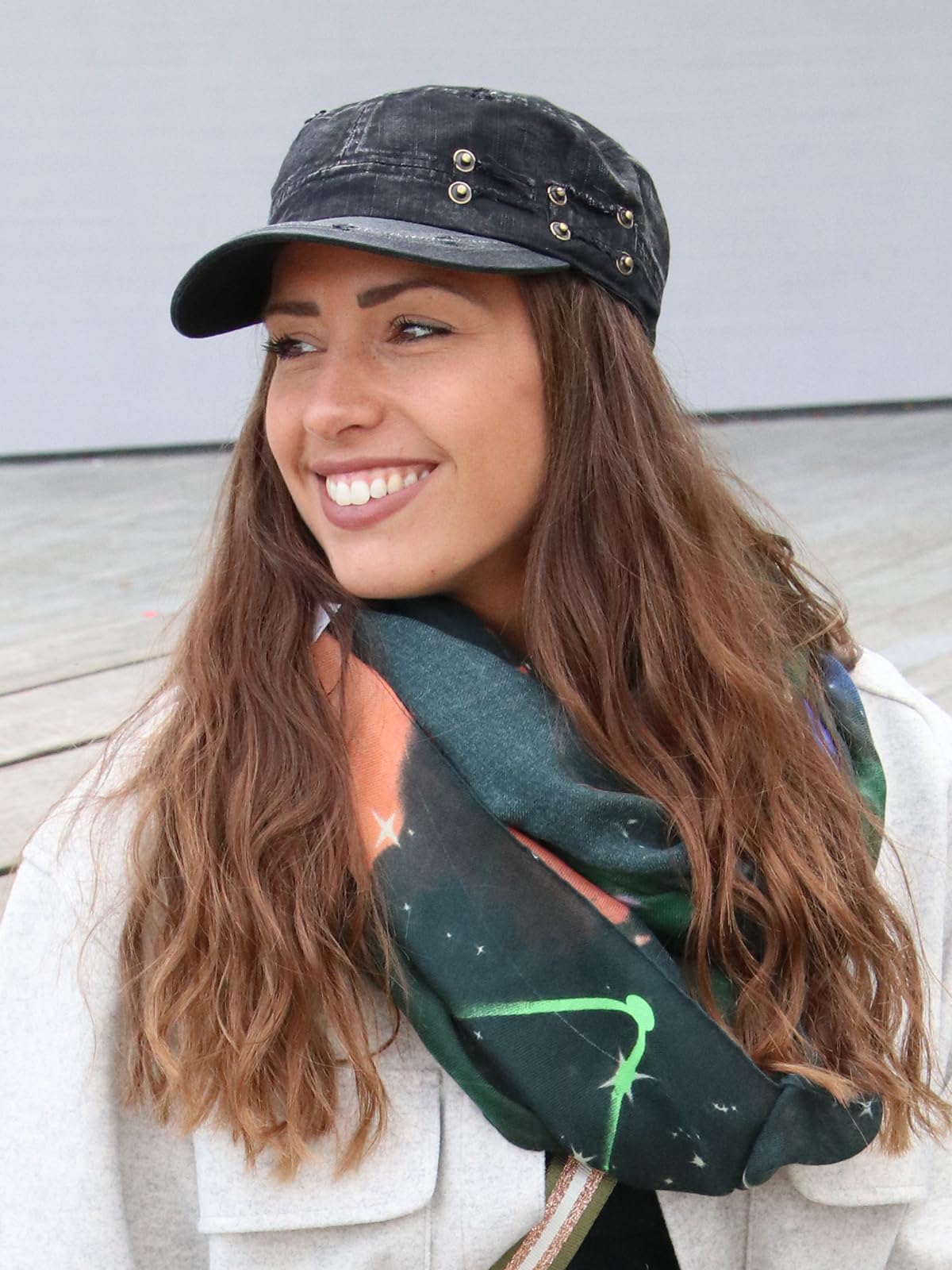 Gorra Militar Unisex Vintage Desgastado Ajustable Algodón Visera Usado