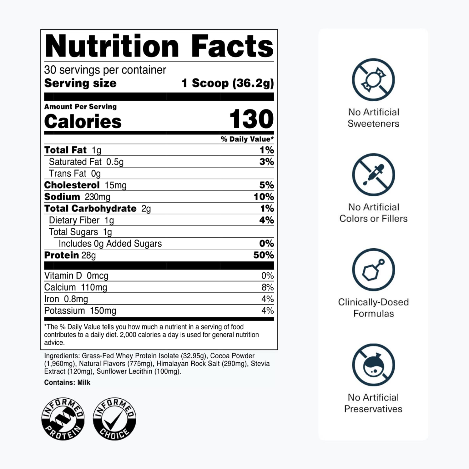 Transparent Labs Grass-Fed Whey Protein - 30 Servings, Neapolitan — Amazon image 3