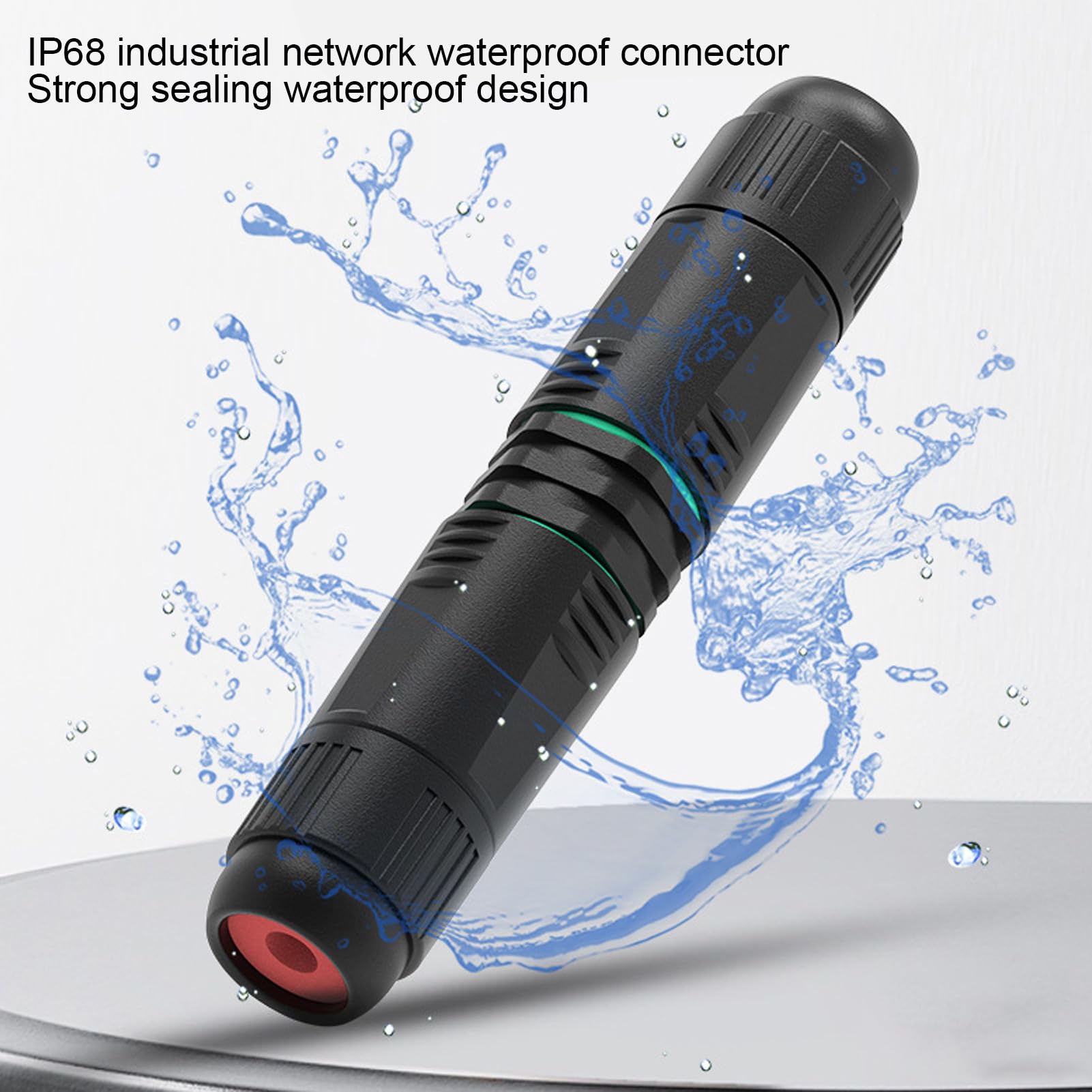 Focket Ethernet Cable Extender Connector, RJ45 Coupler IP68 Female to Female CAT6 Adapter for Starlink Dish and Router with Shielded Plastic for Stable 1000Mbps Connection