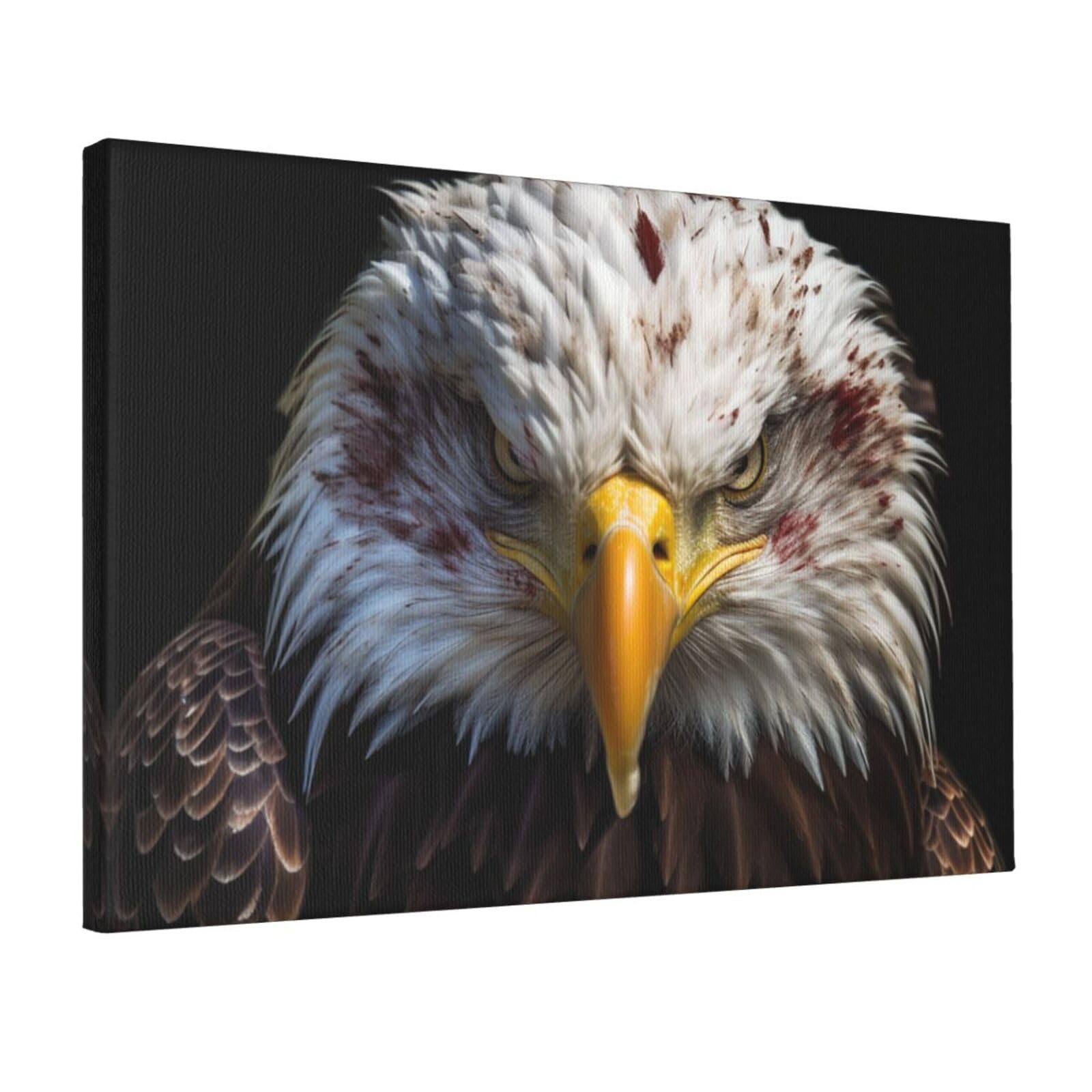 Canvas Wall Art for Living Room Wall Decor 12"x18" Modern Artwork Painting Pictures Hanging Canvas Prints Bald Eagle American Flag Aesthetic Wall Art for Bedroom Bathroom Office Wallart Decor