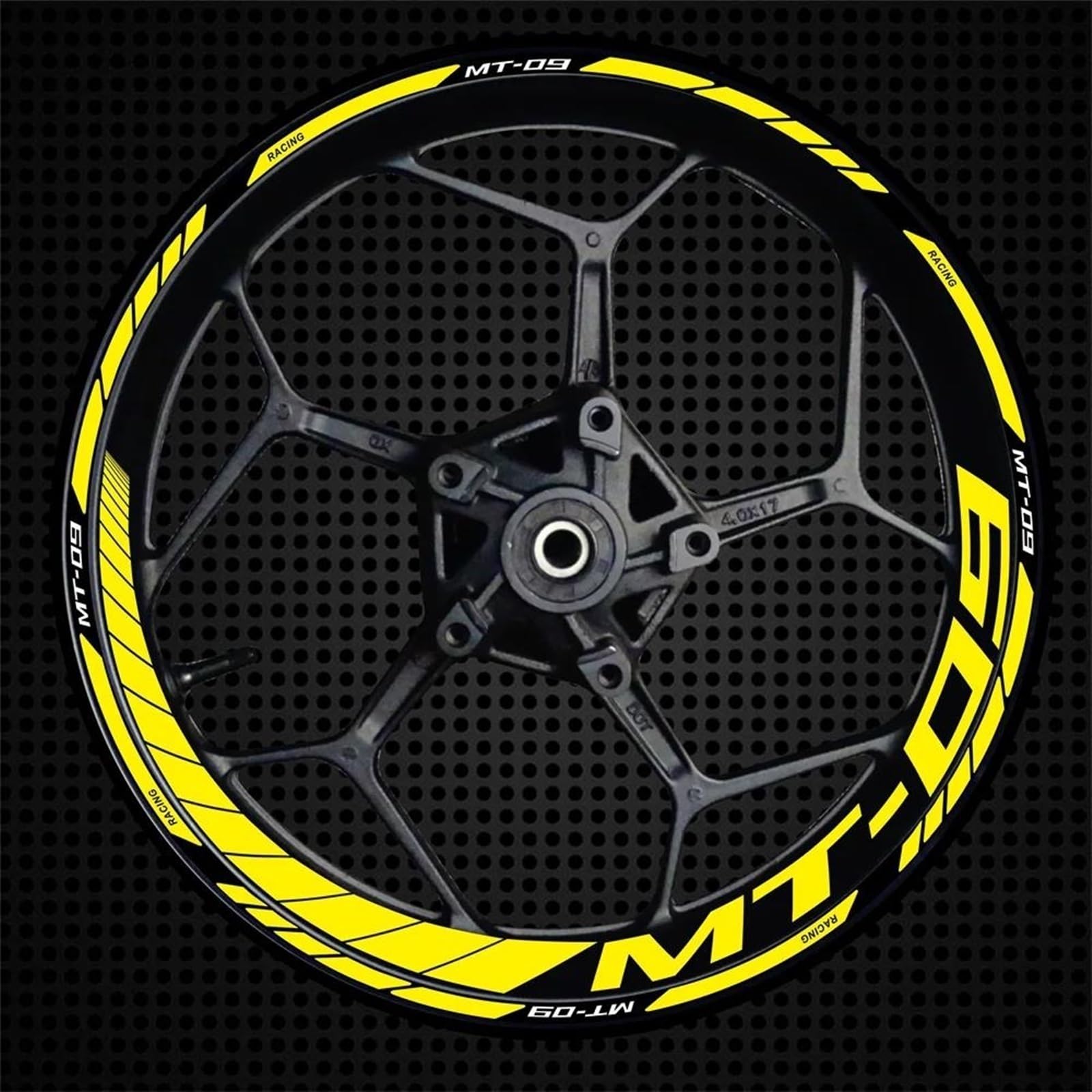 Motorcycle Wheel Stickers Reflective Rim Motorbike Decals for Yamaha MT-09 MT09 MT 09 Wheel Rim Sticker(Color11)