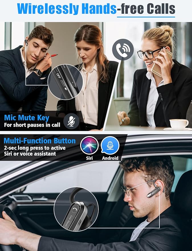 Auriculares Bluetooth Link Dream LC-B45 con Micrófono y Cancelación de Ruido miniatura 7