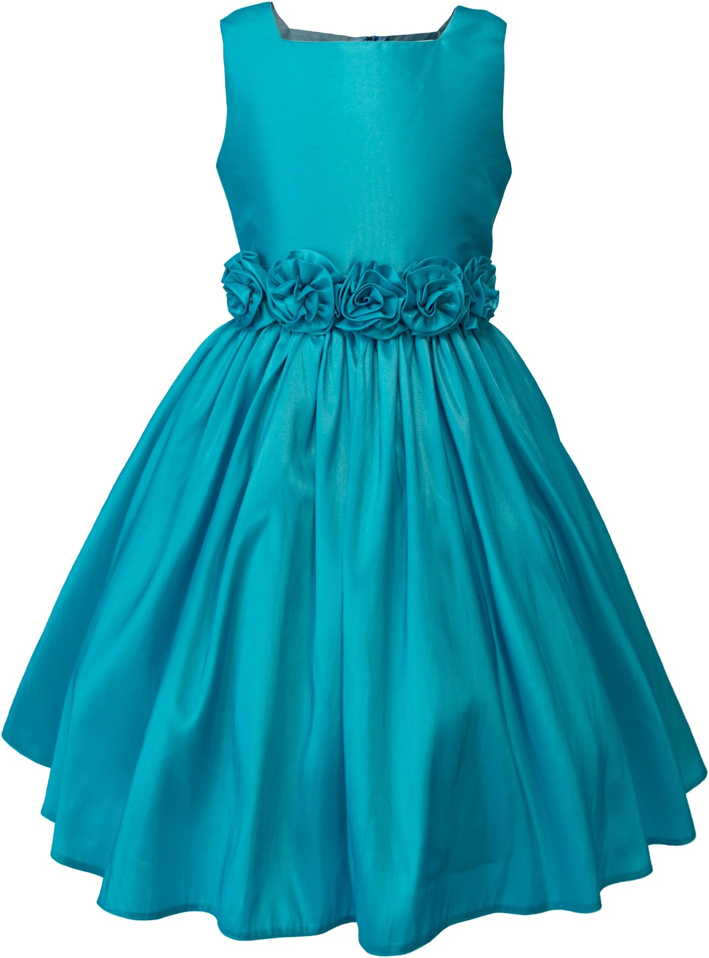 Spring Notion Big Girls Flower Girl Dress with Rolled Flower Waistband and Bolero