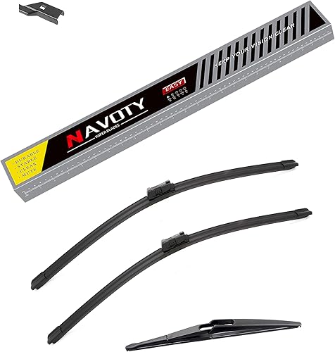 Miniatura 1 de Juego de 3 limpiaparabrisas de repuesto para Jeep Renegade 2015, 2016, 2017, 2018, 2019, 2020, 2021, 22, 2021, 22, 20 y 11 pulgadas (juego de 3) con