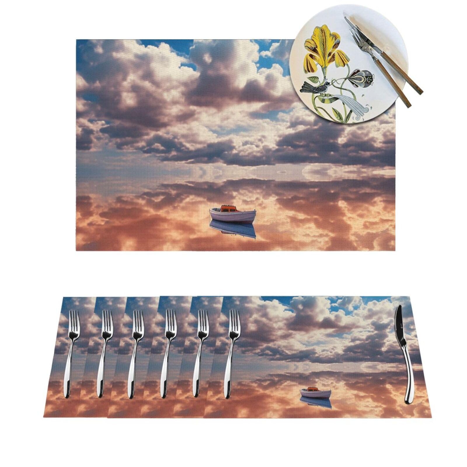 Lot de 4 sets de table en PVC lavables 45cm