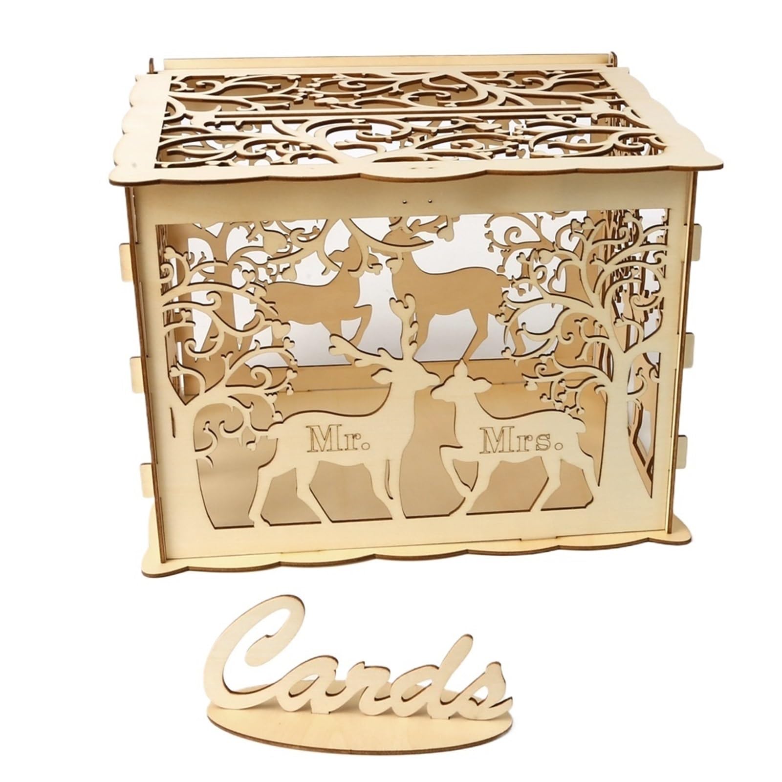KHASCBNF Wedding Card Box Wedding Card Box Hollow Envelope Sign Security Money For Birthday