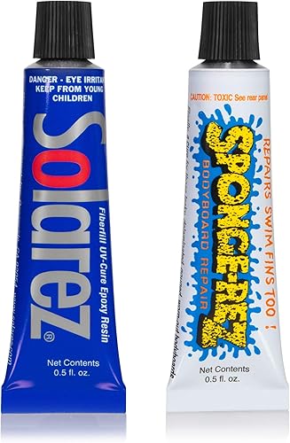 SOLAREZ Kit de reparación de tablas suaves de curado UV EPS-Safe ~ Espuma de poliestireno y tablas de surf construidas con núcleo EPS (captura surf,