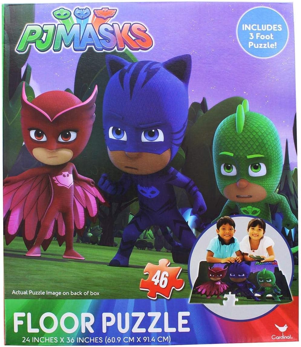 PJ Masks Floor Puzzle 46pc - 3 Foot Puzzle When Complete - Ages 3 and Up