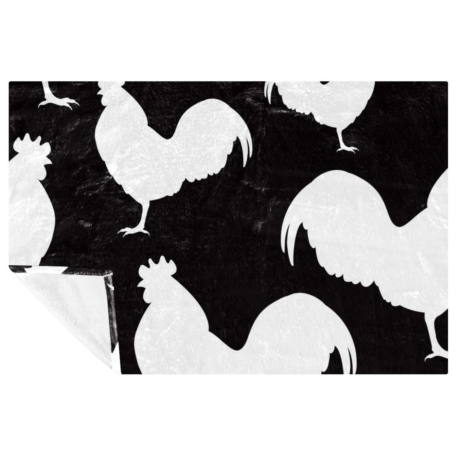 Couverture coq 150x100 cm douce et chaude pour lit et canapé