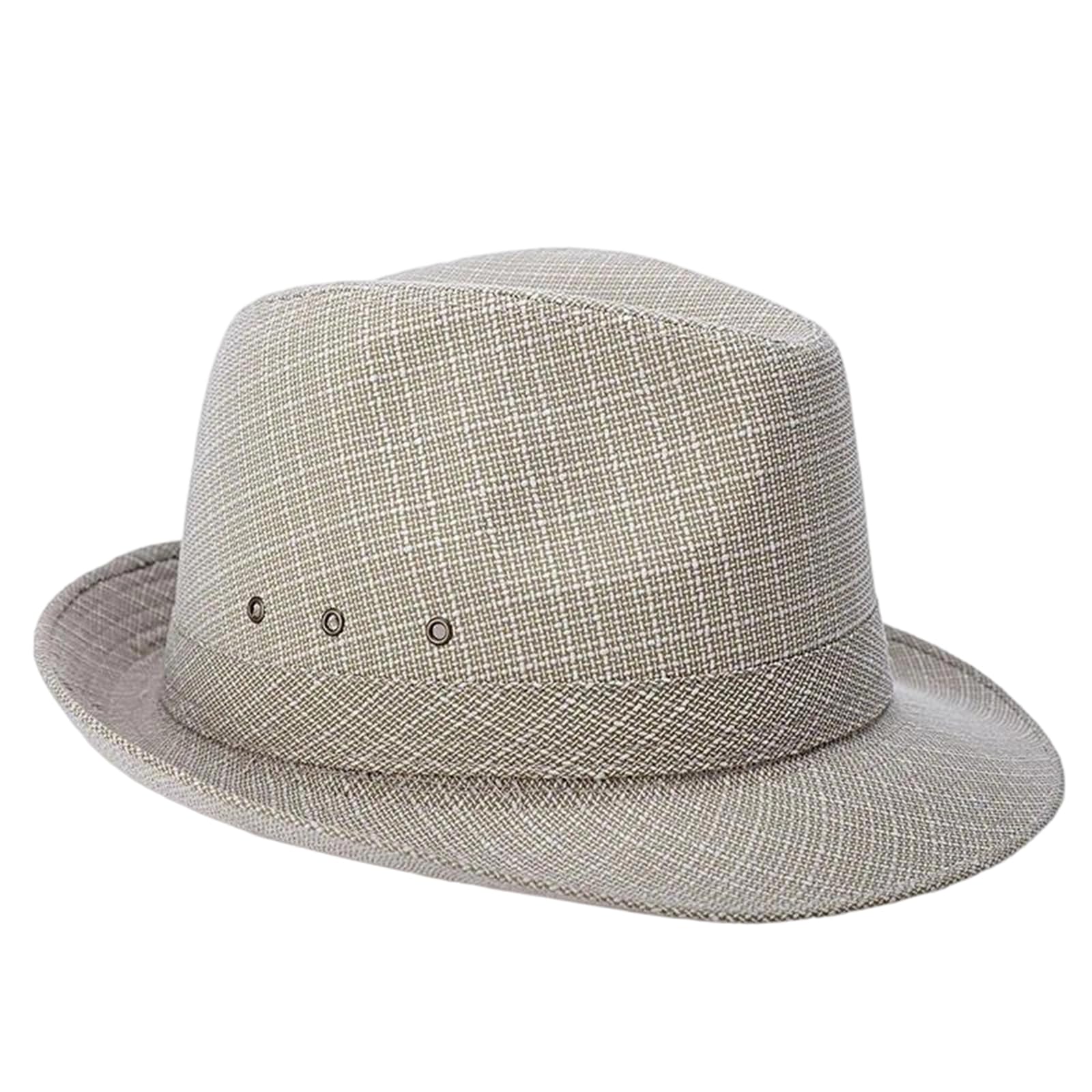 EYRMQWJPC Wide Brim Sun Hat, Unisex Straw Fedora Hat Wide Brim Breathable Sun Protection Cap Multicolor Multiple Sizes(New3,XL)
