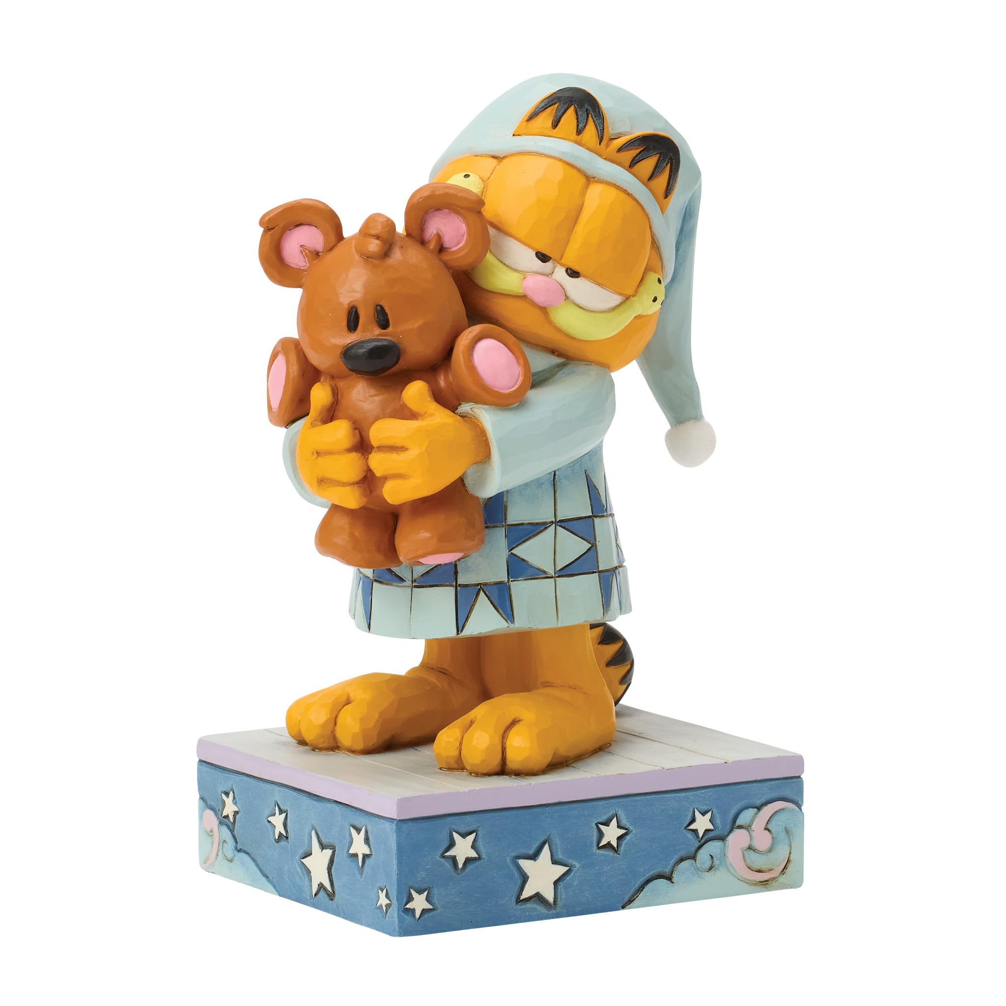 Enesco Garfield by Jim Shore Sleepy Garfield with Pooky The Bear Figurine, 5.43 Inch, Multicolor