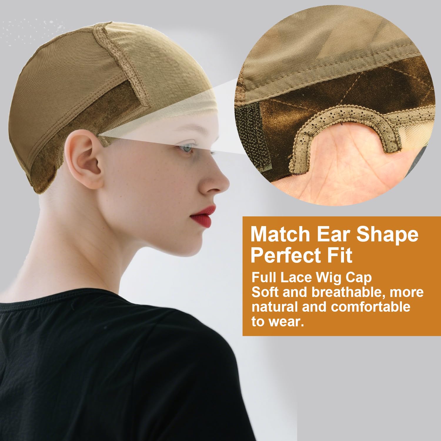VLYX Adjustable Wig Grip Cap with Non-Slip Band - Image 3