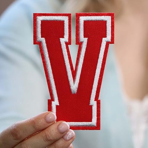 Miniatura 49 de Parches de letras termo-adhesivas de alta calidad – Lindas letras para ropa – Parche universitario para ropa – Letras bordadas de 4 1/2 parches