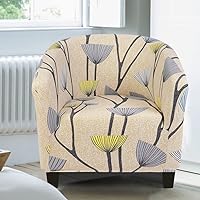 Vista 2 de SearchI - Funda elástica para silla de club, fundas para silla de barril, fundas para silla de bañera impresas, fundas de elastano para sillón