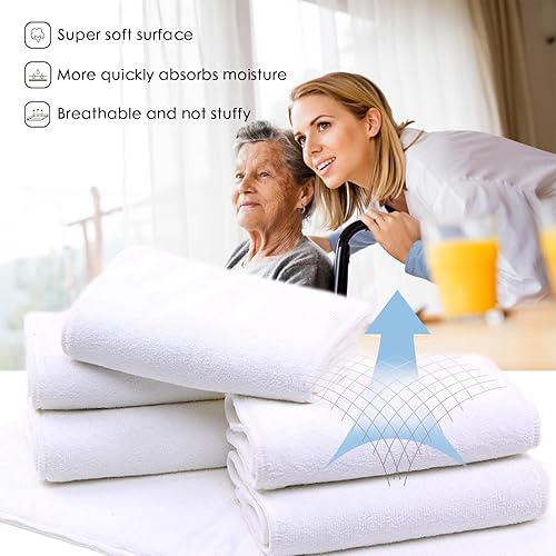 Miniatura 3 de 6 insertos de pañales reutilizables de microfibra para pañales de tela para adultos, insertos de pañales lavables para cuidado de incontinencia,