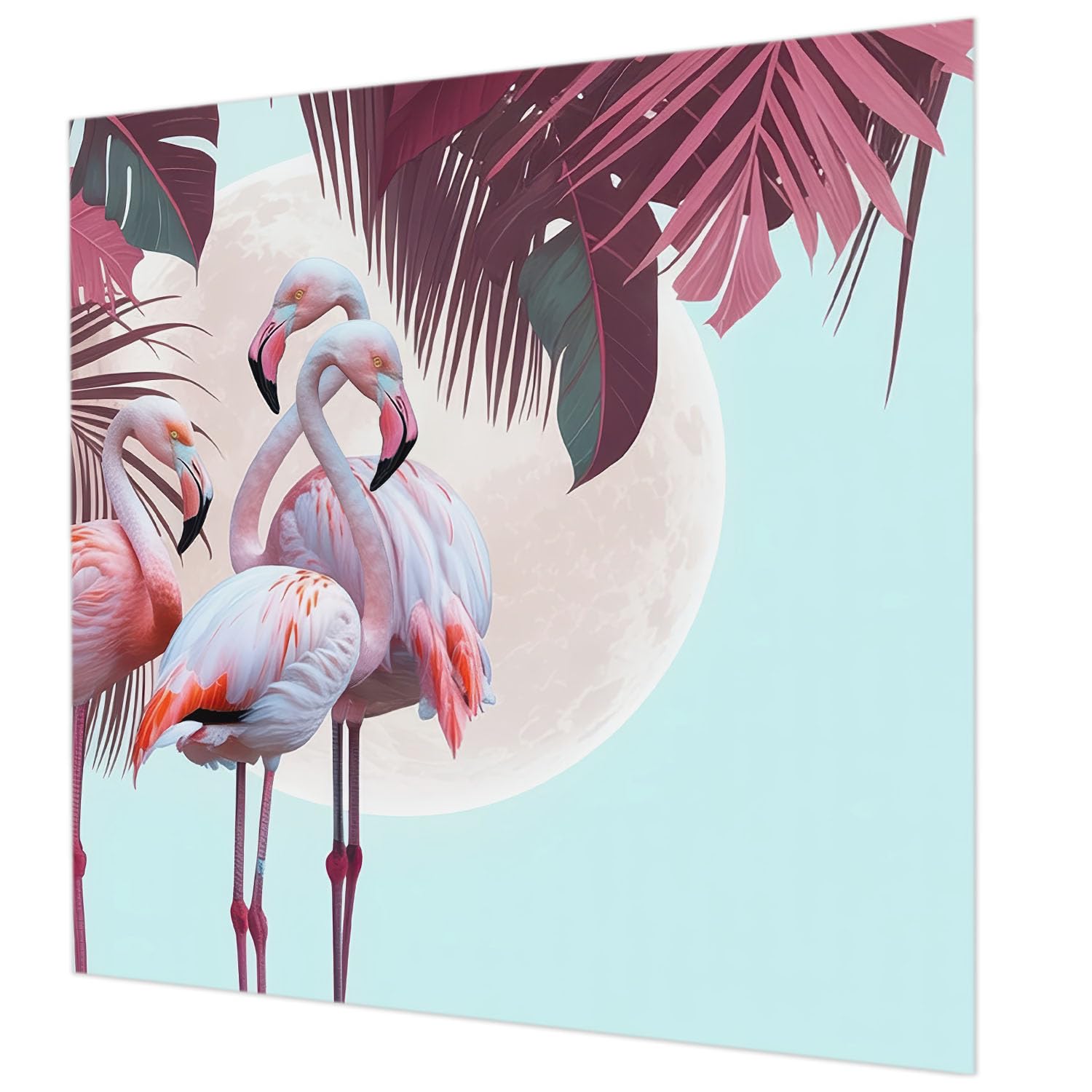 Papier peint intissé 250x250 cm avec oiseaux exotiques pour salon