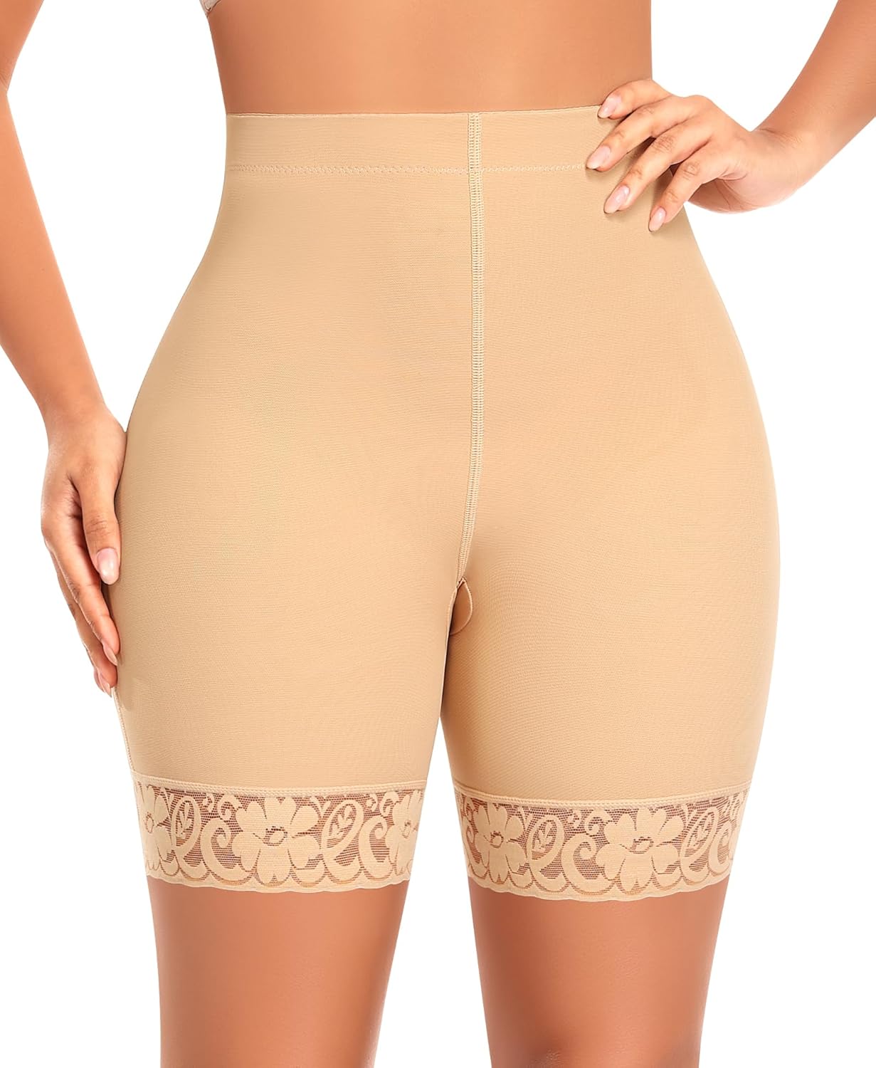 DERCA Padded Underwear for Women Butt Lifting Shapewear Booty Pads Butt Enhancer Lace Tummy Control Shorts - Image 2