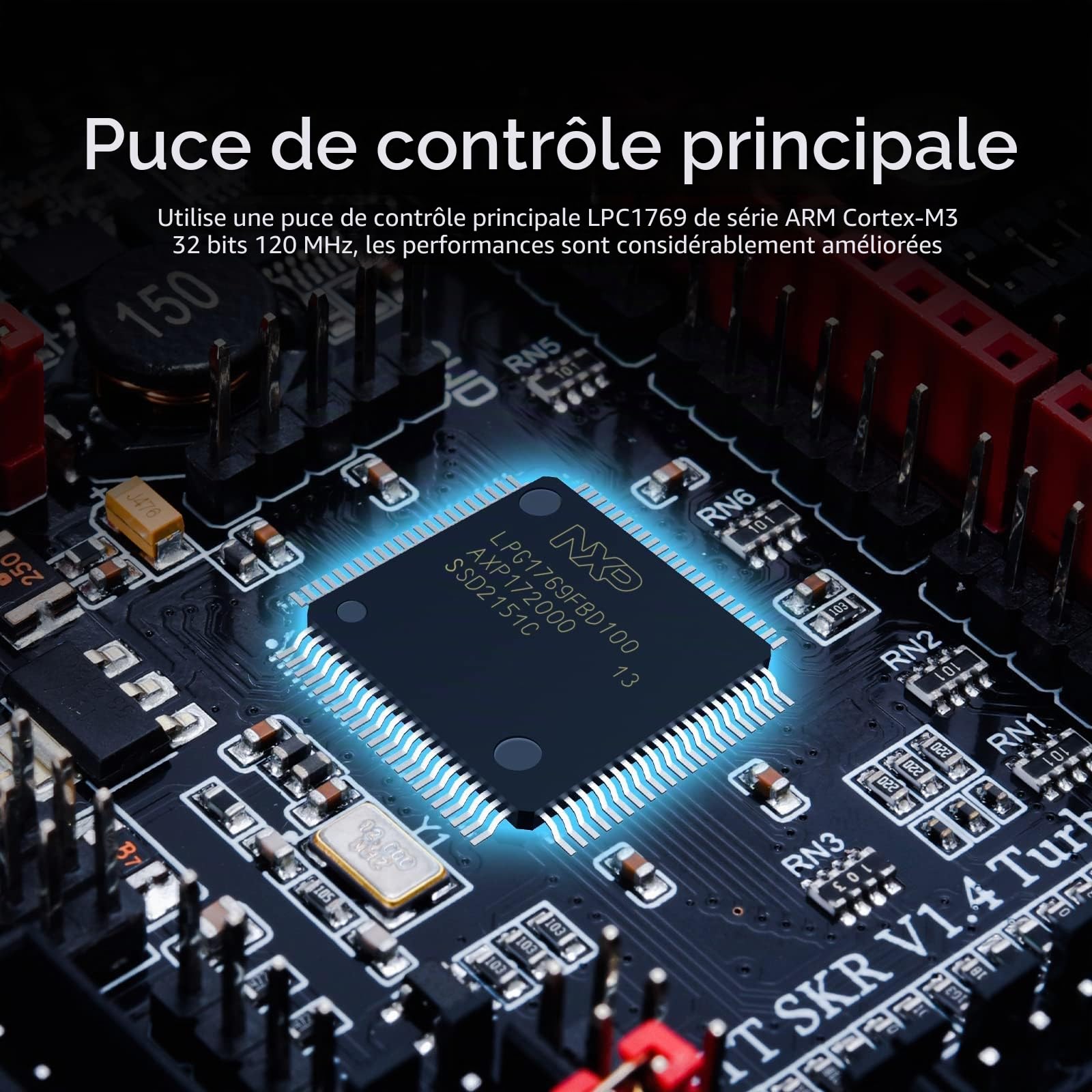 BIGTREETECH SKR V1.4 Turbo 32 bits Carte contrôleur pour imprimante 3D compatible avec 12864LCD/TFT24 Support 8825/TMC2208/Tmc2130