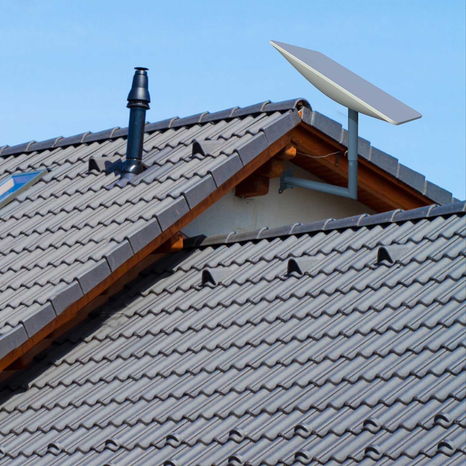 Support Mural Pour Antenne Starlink V2 - Installation Extérieure Pour Maison, Camping-Car, Yacht