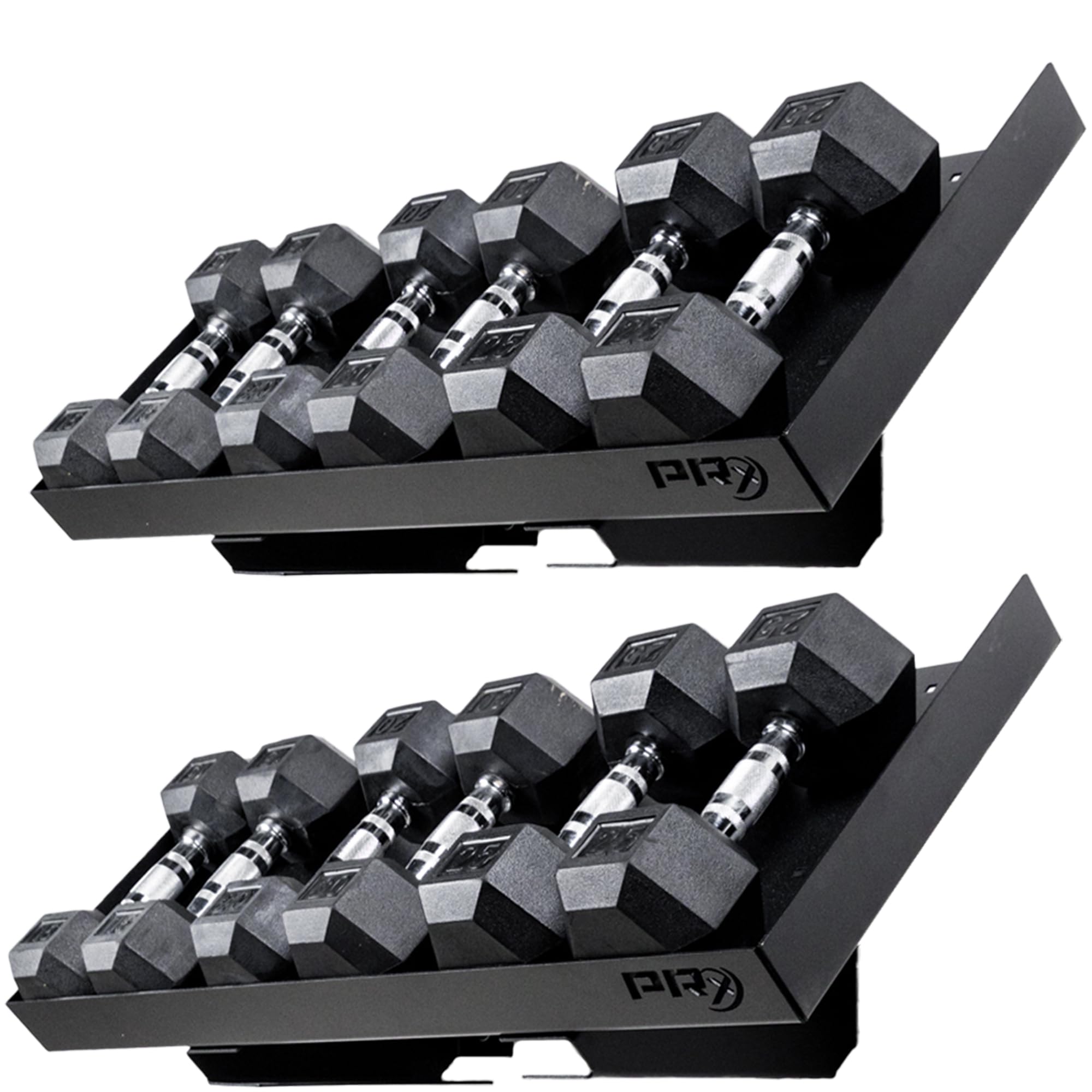 Dumbbell Storage Shelf, Wall Mounted Weight Rack for Home Gym, 1,000lb Weight Capacity, Patent Pending Bundle to Save (2 Shelves)