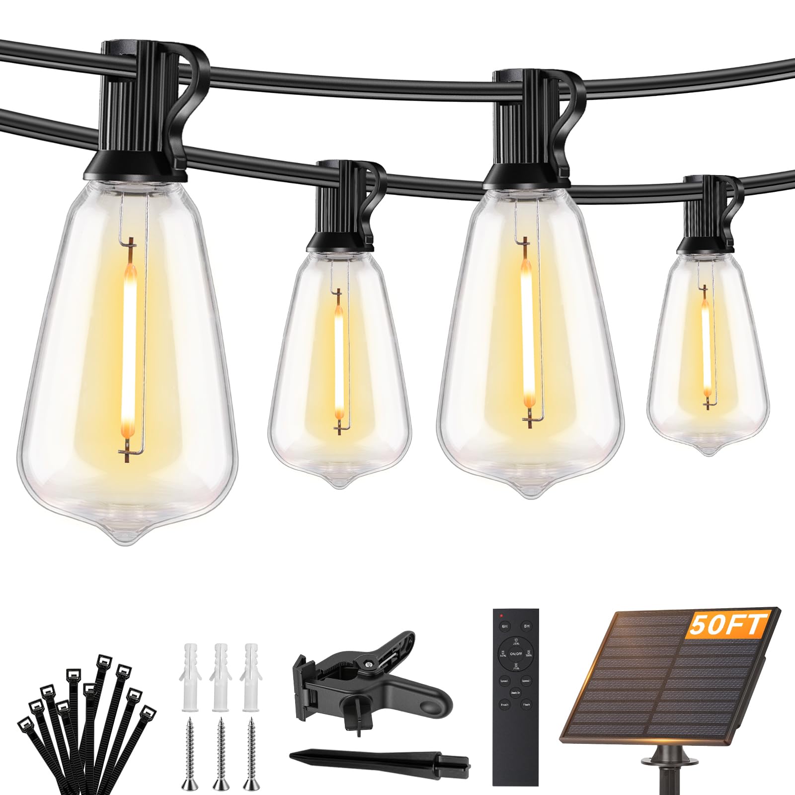 Brightever 50FT Solar String Lights