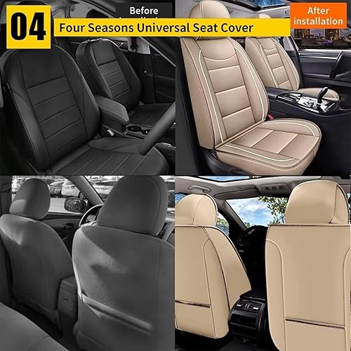 Miniatura 5 de YORKNEIC Fundas de asiento delantero para Volvo XC40 2019-2024, cojín protector de asiento de automóvil de piel sintética (2 juegos delanteros,