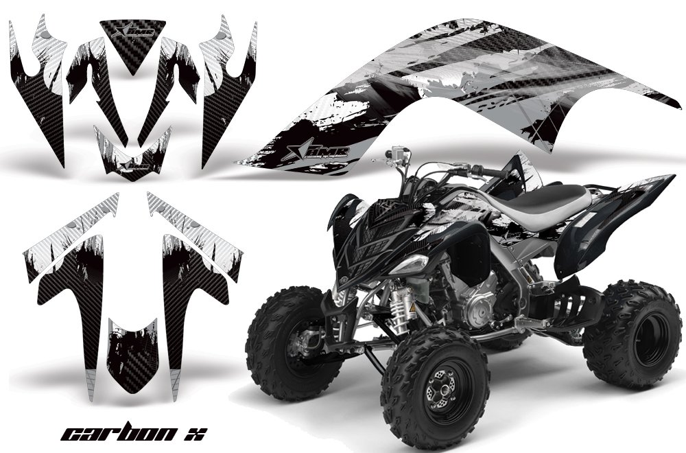 AMR Racing ATV グラフィックキット ステッカー デカール ヤマハラプター 700 2006-2012対応 - 星とストライプ-