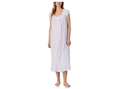 Eileen West Cotton Knit Cap Sleeve Long Nightgown Women