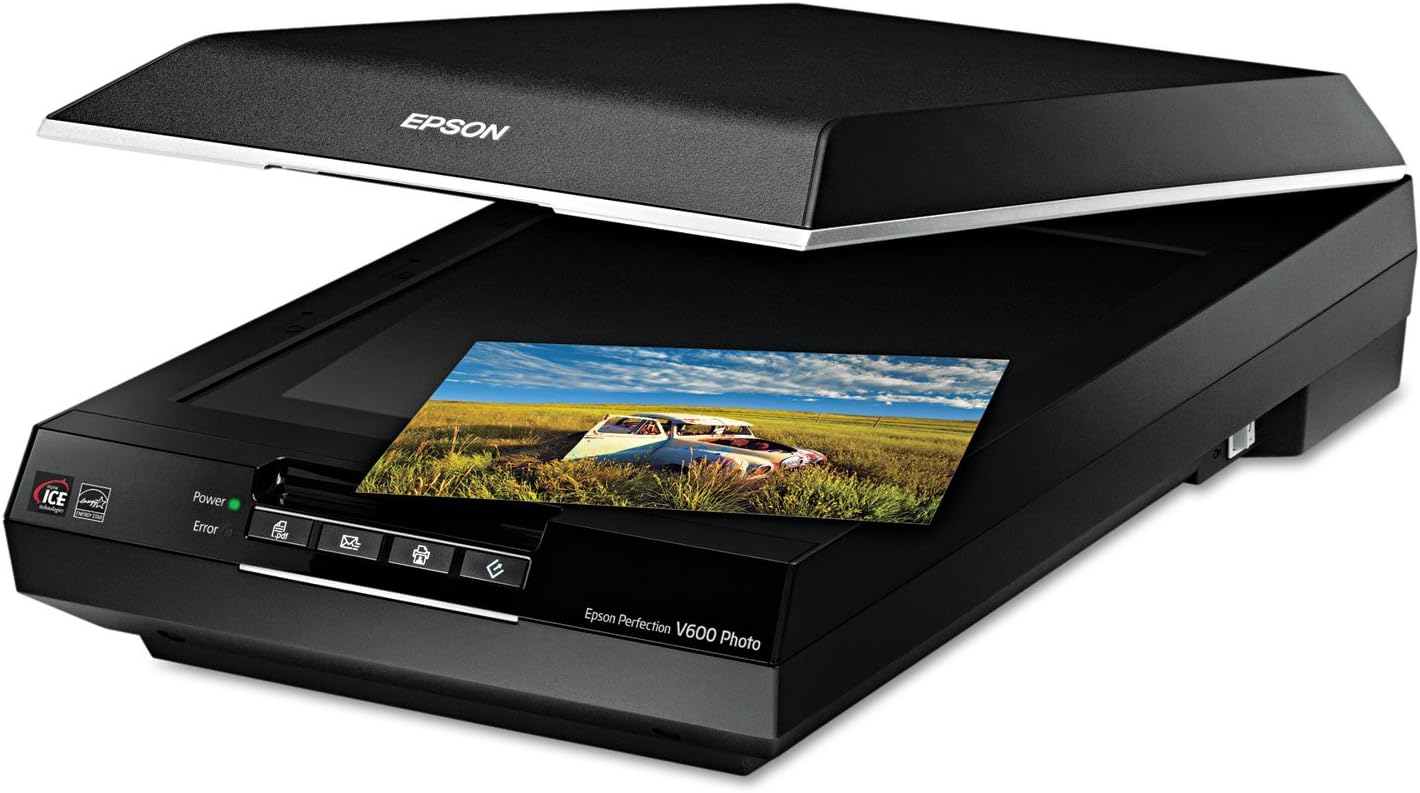 Perfection V600 Photo Color Scanner, 6400 x 9600 dpi, Black